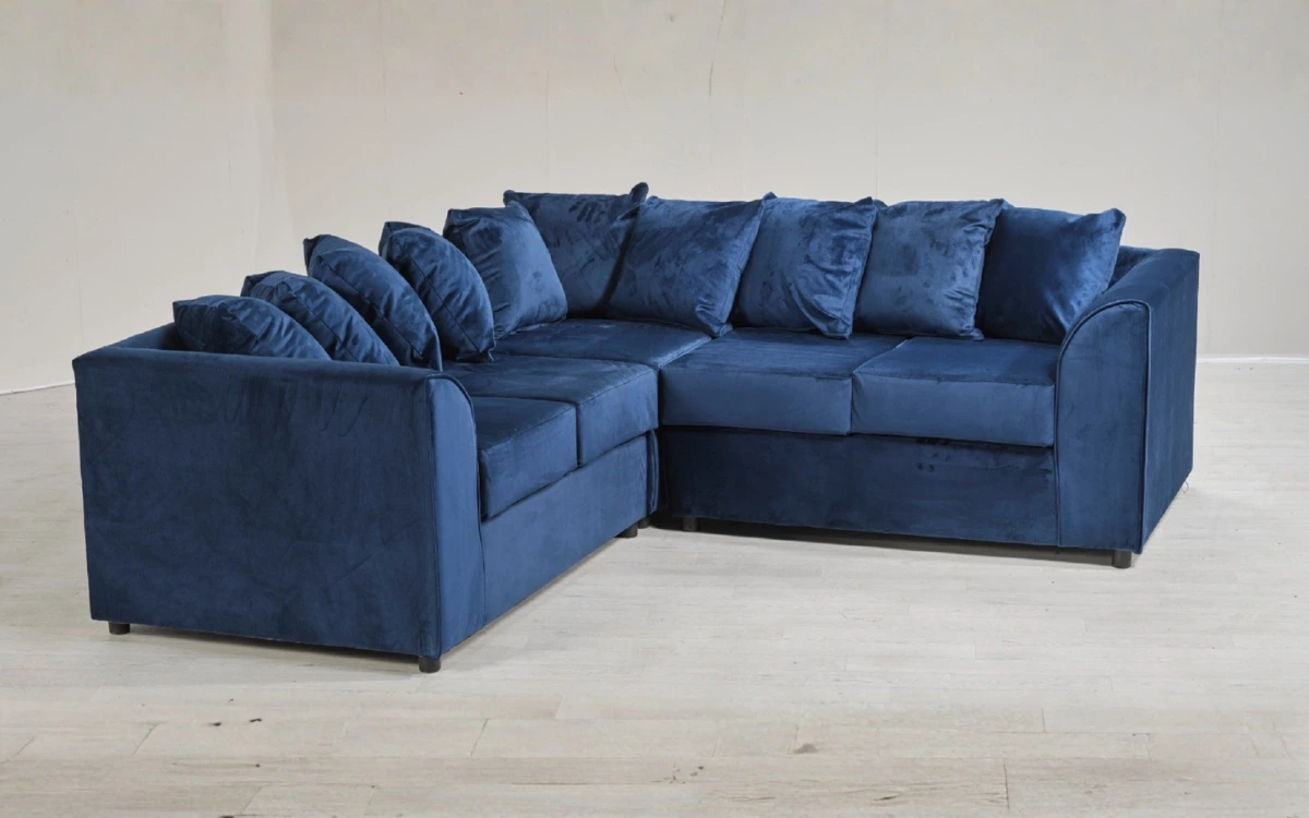 Garrison Plush Velvet Corner Sofa