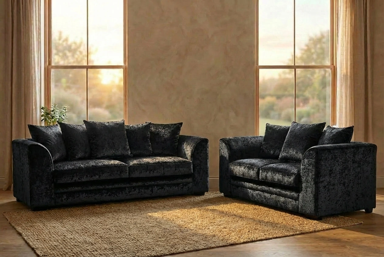 Camden Crushed Velvet 3+2 Seater Sofa