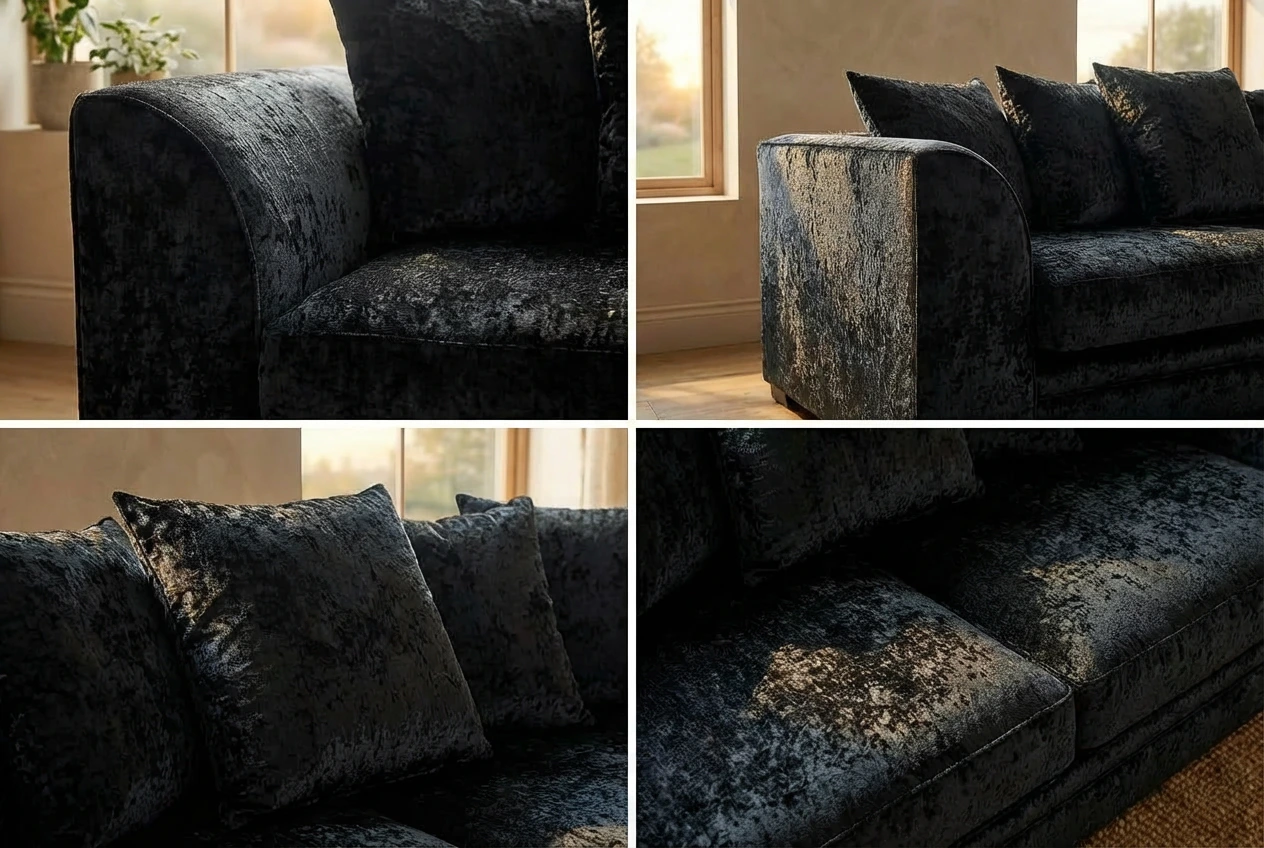 Camden Crushed Velvet 3+2 Seater Sofa