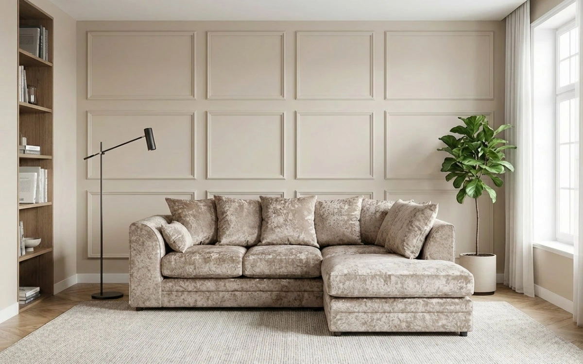 Camden Crushed Velvet Corner Sofa