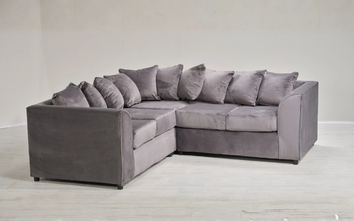 Garrison Plush Velvet Corner Sofa