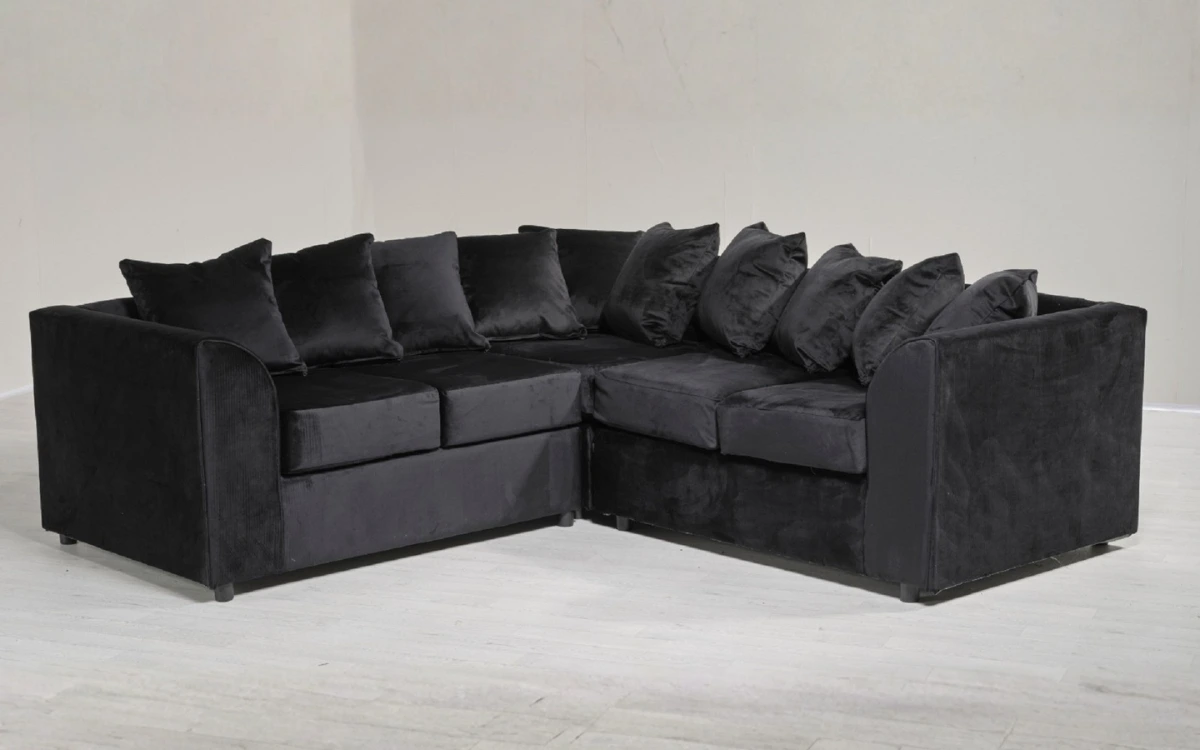 Garrison Plush Velvet Corner Sofa